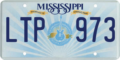 MS license plate LTP973