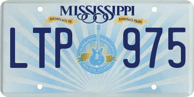 MS license plate LTP975