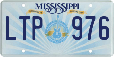 MS license plate LTP976