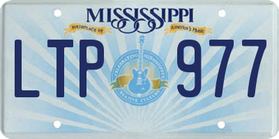 MS license plate LTP977