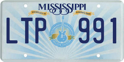 MS license plate LTP991