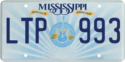 MS license plate LTP993