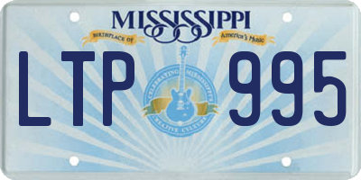 MS license plate LTP995