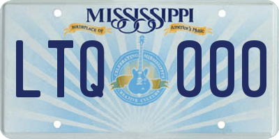 MS license plate LTQ000
