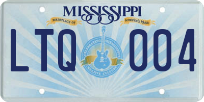 MS license plate LTQ004