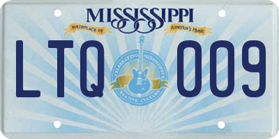 MS license plate LTQ009