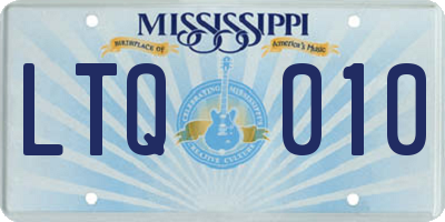 MS license plate LTQ010