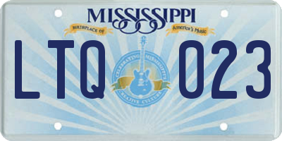 MS license plate LTQ023
