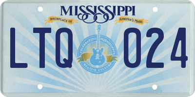 MS license plate LTQ024