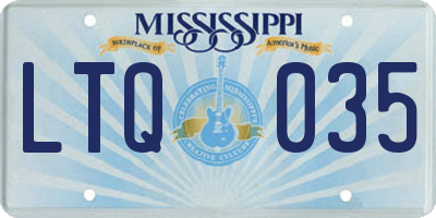 MS license plate LTQ035