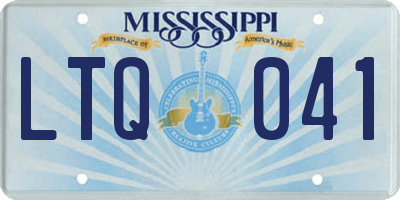 MS license plate LTQ041