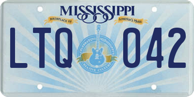 MS license plate LTQ042