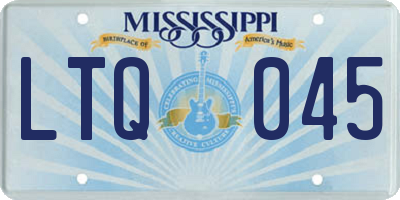 MS license plate LTQ045