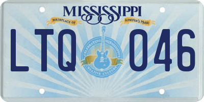 MS license plate LTQ046