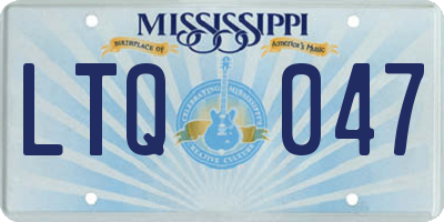 MS license plate LTQ047