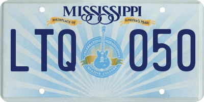 MS license plate LTQ050