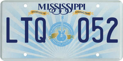 MS license plate LTQ052