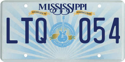 MS license plate LTQ054