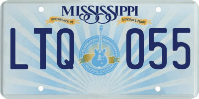 MS license plate LTQ055