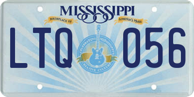 MS license plate LTQ056