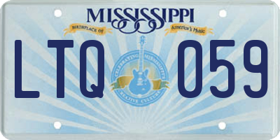 MS license plate LTQ059