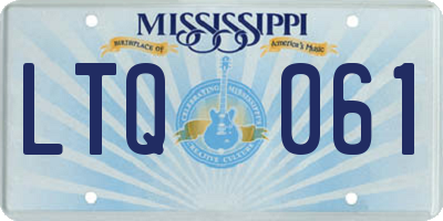 MS license plate LTQ061