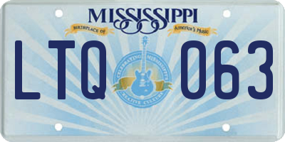 MS license plate LTQ063
