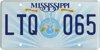 MS license plate LTQ065