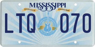 MS license plate LTQ070