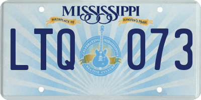 MS license plate LTQ073