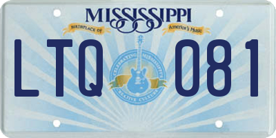 MS license plate LTQ081
