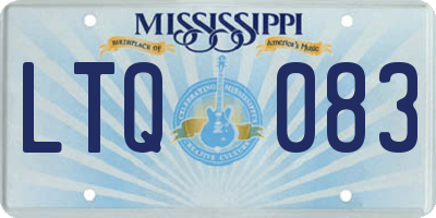 MS license plate LTQ083