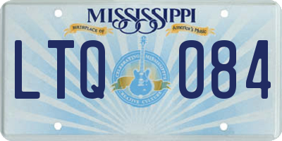 MS license plate LTQ084