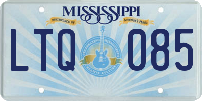 MS license plate LTQ085