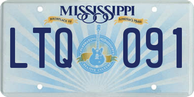MS license plate LTQ091