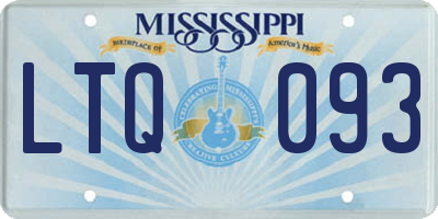 MS license plate LTQ093