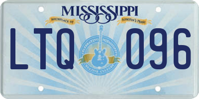 MS license plate LTQ096