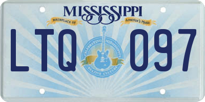 MS license plate LTQ097