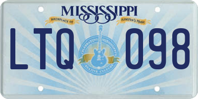 MS license plate LTQ098
