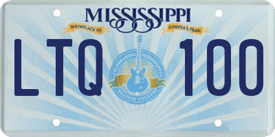 MS license plate LTQ100