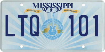 MS license plate LTQ101