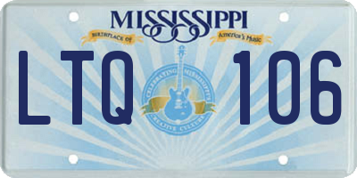 MS license plate LTQ106
