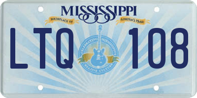 MS license plate LTQ108