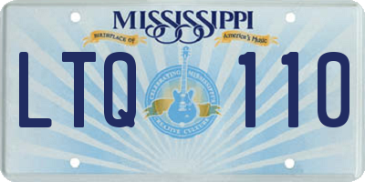 MS license plate LTQ110