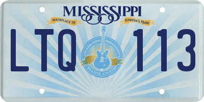 MS license plate LTQ113