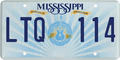 MS license plate LTQ114