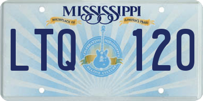 MS license plate LTQ120