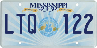 MS license plate LTQ122