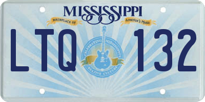 MS license plate LTQ132