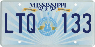 MS license plate LTQ133